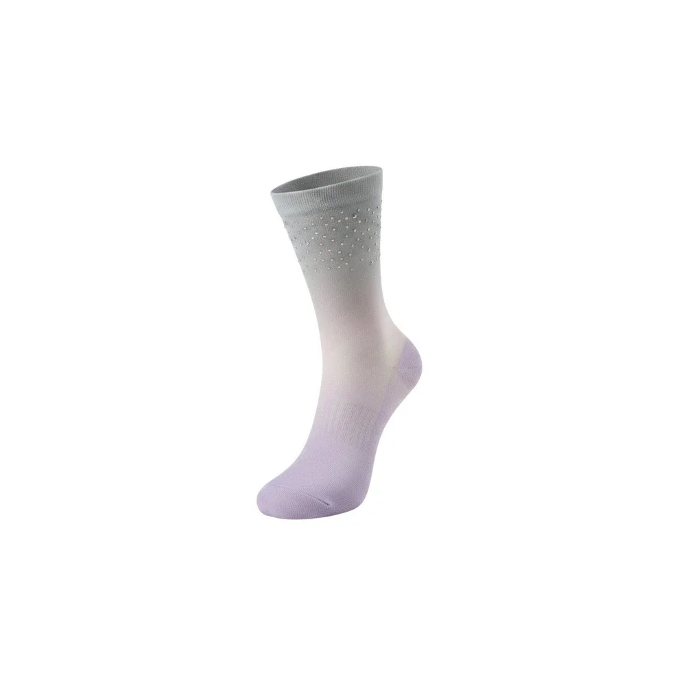 Claire's Crew Socks Girls L Purple Blue New Ombre Rhinestone Sheer Nylon